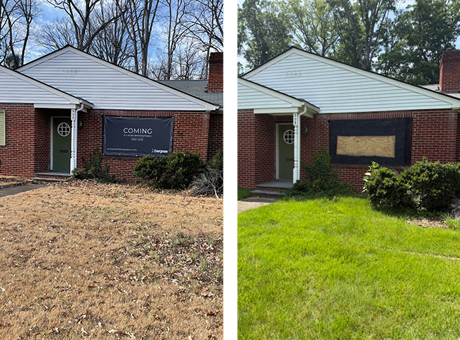 Signage For 6 New Luxury Brownstones Removed From 303 Alderman Road